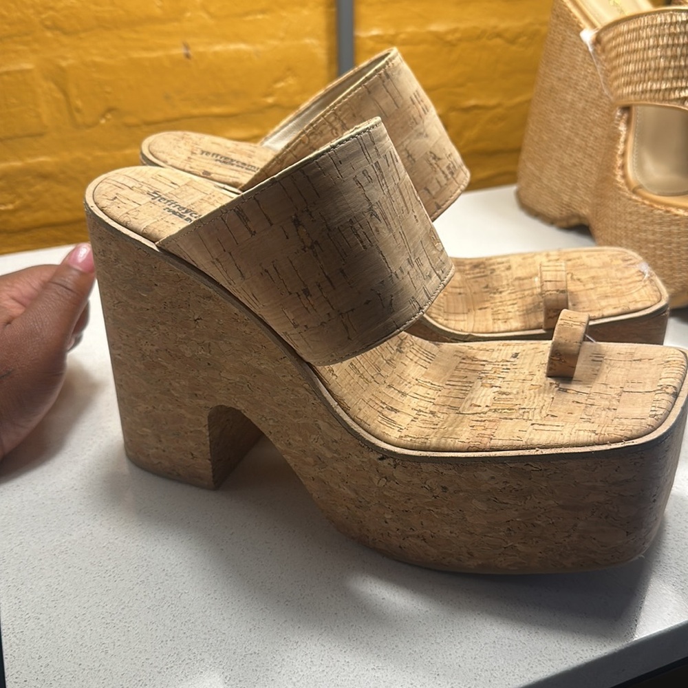 Jeffrey Campbell Yesmina Platform Sandal in Tan